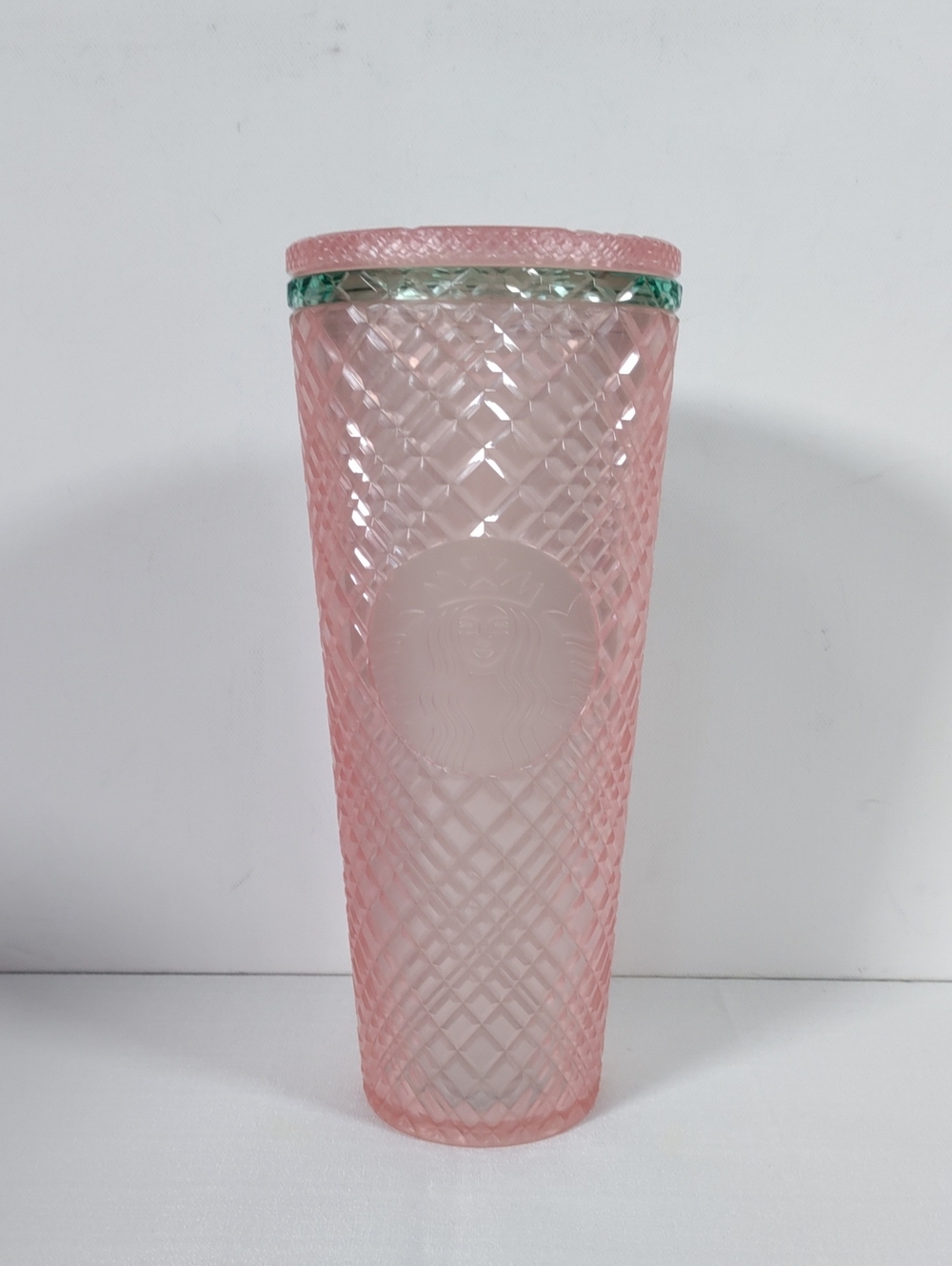 I098 Starbucks Summer 2021 Jeweled Pink & Green Venti Cold Tumbler 24 oz